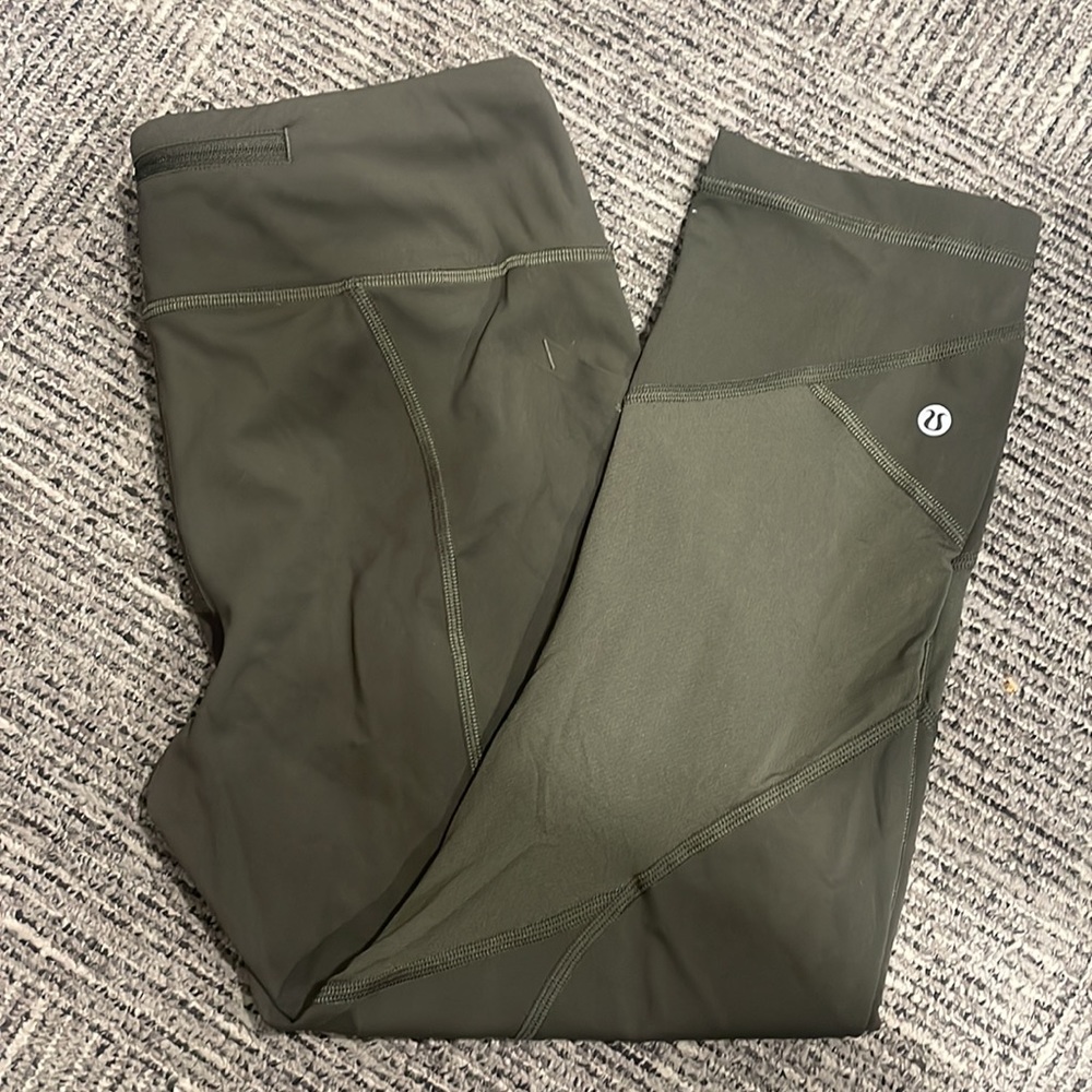Lululemon Crop Leggings Army Green